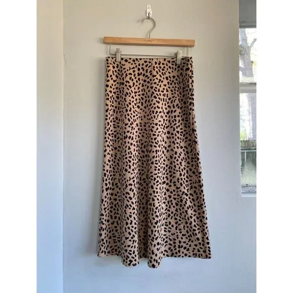 Sanctuary Leopard Everyday Printed A-Line Skirt Print Skirt Caramel Size Small - Picture 3 of 5